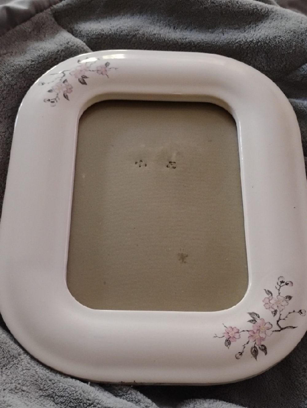 Vintage Pink Floral Rectangular Picture Frame